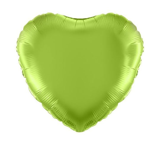 METALLIC - HEART - LIME GREEN