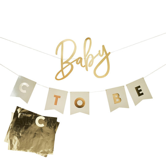 BUNTING - CUSTOMISABLE BABY TO BE - GOLD