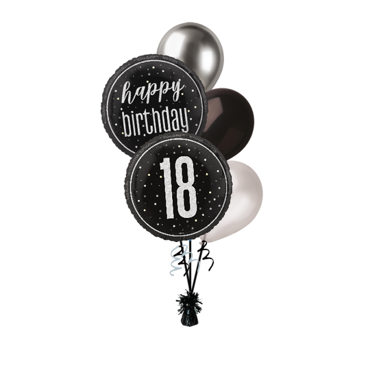 BOUQUET - 18th BIRTHDAY - BLACK GLITZ