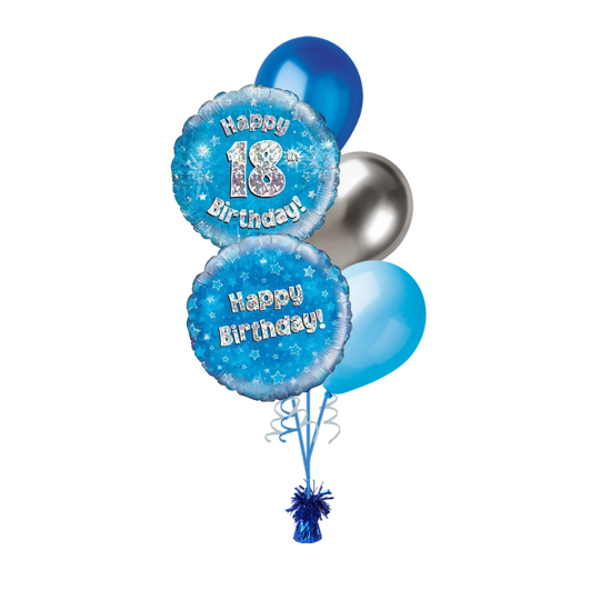 BOUQUET - HAPPY 18th BIRTHDAY - BLUE