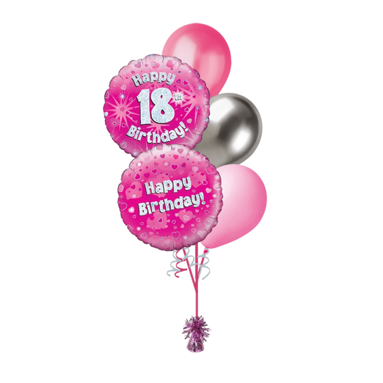 BOUQUET - HAPPY 18th BIRTHDAY - PINK