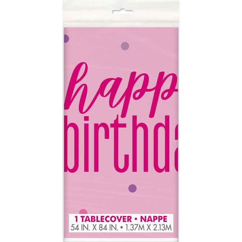 TABLECOVER - HAPPY BIRTHDAY - PINK