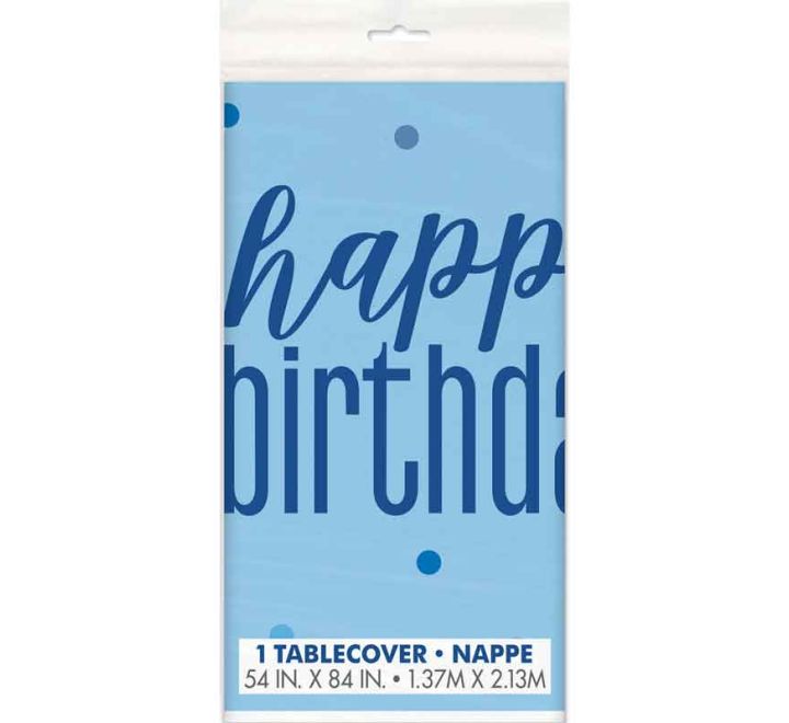 TABLECOVER - HAPPY BIRTHDAY - BLUE