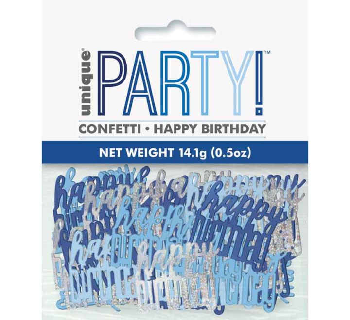 CONFETTI - HAPPY BIRTHDAY - BLUE GLITZ