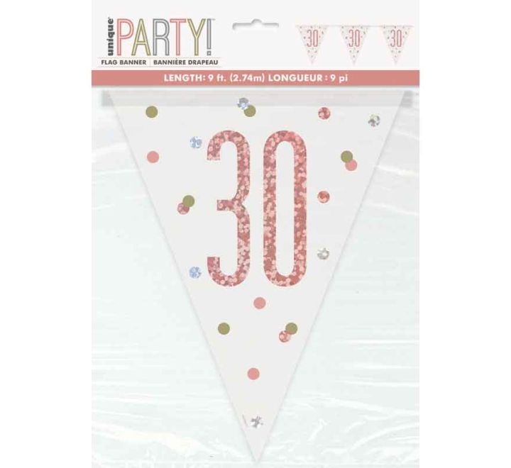 BUNTING - 30th - ROSE GOLD