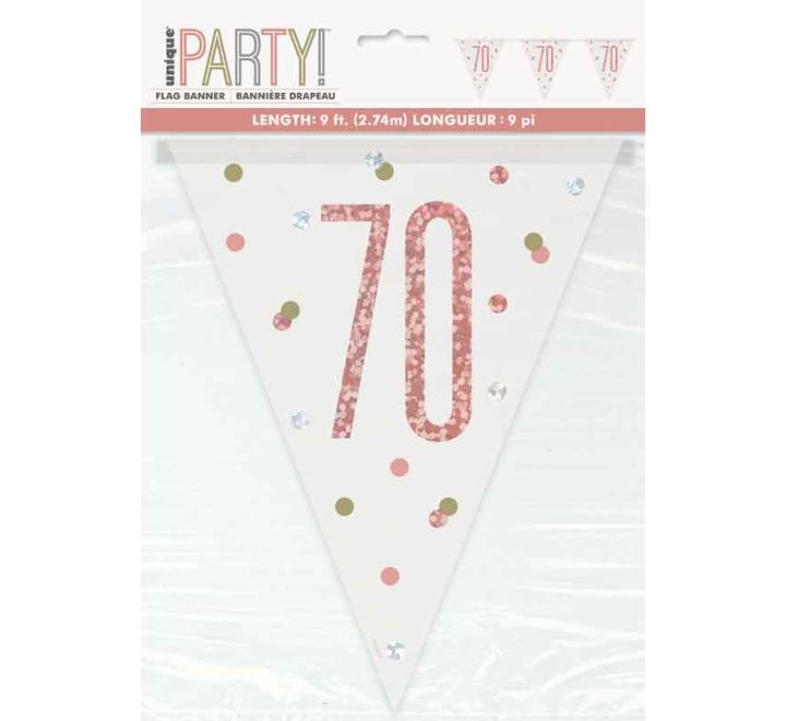 BUNTING - 70th - ROSE GOLD