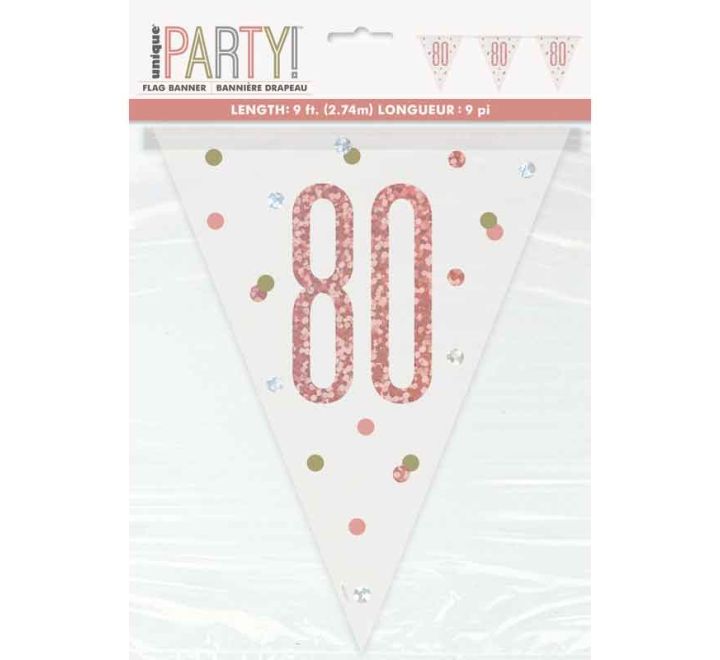 BUNTING - 80th - ROSE GOLD