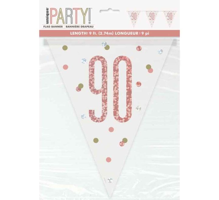 BUNTING - 90th - ROSE GOLD