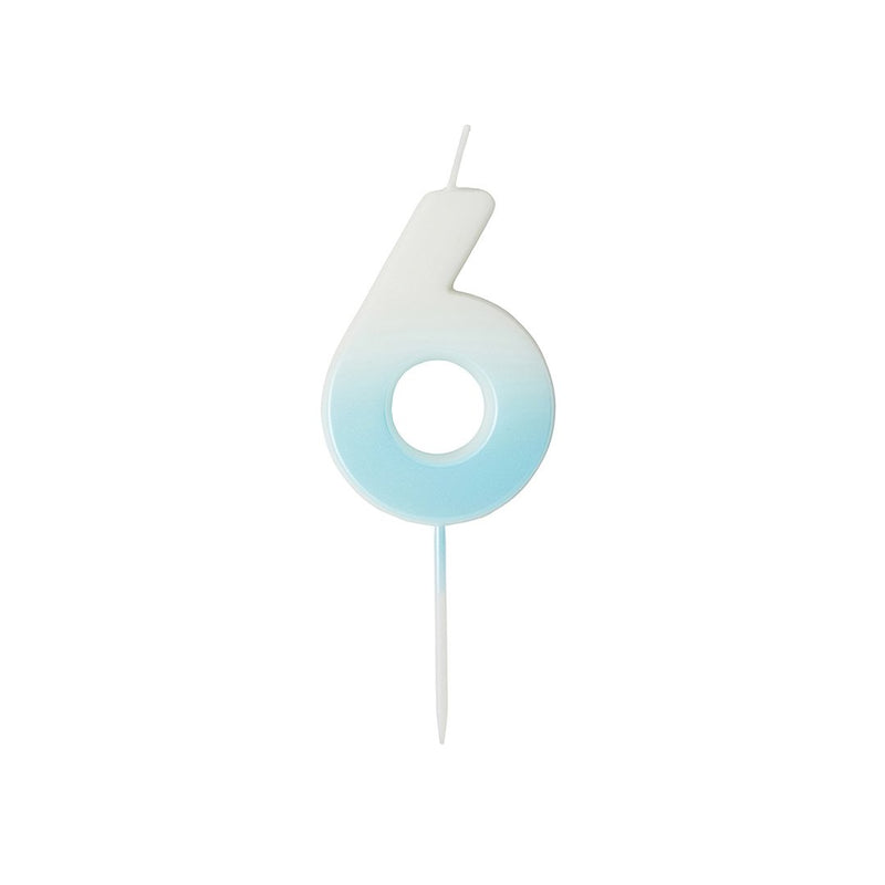 CANDLE - 6 - BLUE OMBRE