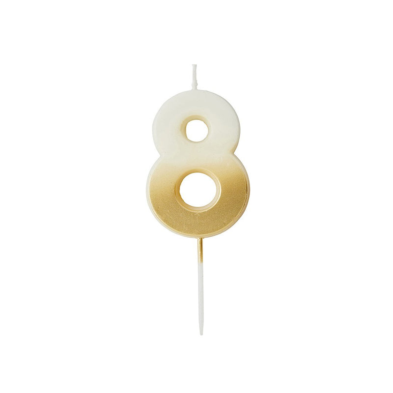 CANDLE - 8 - GOLD OMBRE