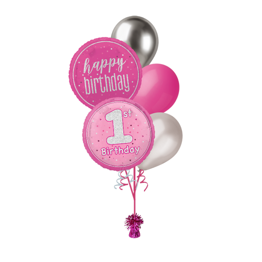 BOUQUET - 1st BIRTHDAY - PINK GLITZ
