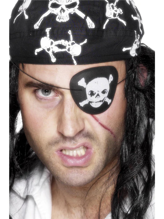 PIRATE EYEPATCH - SKULL & CROSSBONES