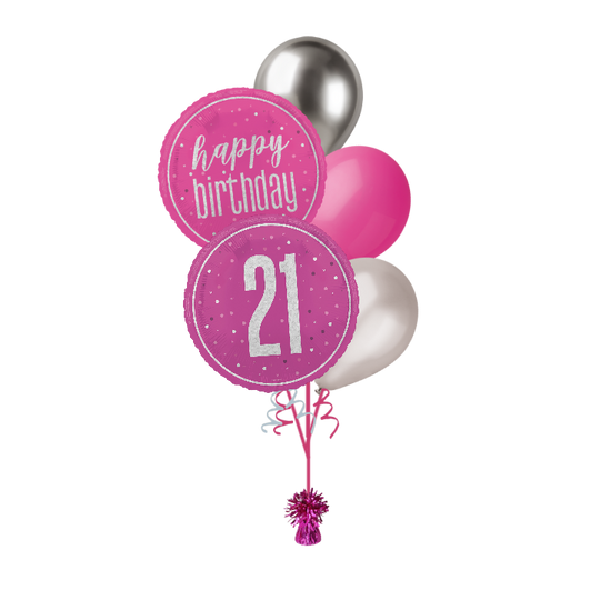 BOUQUET - 21st BIRTHDAY - PINK GLITZ