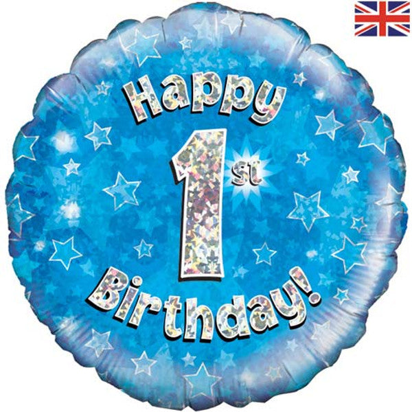 18" FOIL - HAPPY 1st BIRTHDAY - BLUE