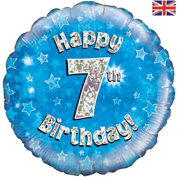18" FOIL - HAPPY 7th BIRTHDAY - BLUE