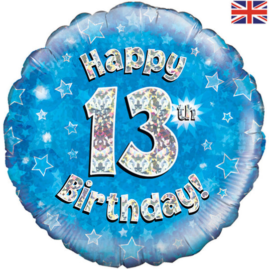 18" FOIL - HAPPY 13th BIRTHDAY! - BLUE
