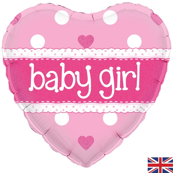 18" FOIL - BABY GIRL - PINK HEART