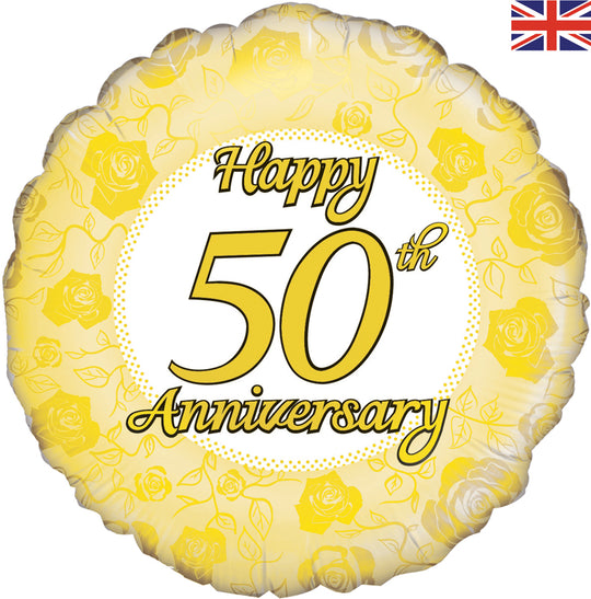 18" FOIL - HAPPY 50th ANNIVERSARY