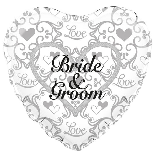 18" FOIL - BRIDE & GROOM - FILIGREE