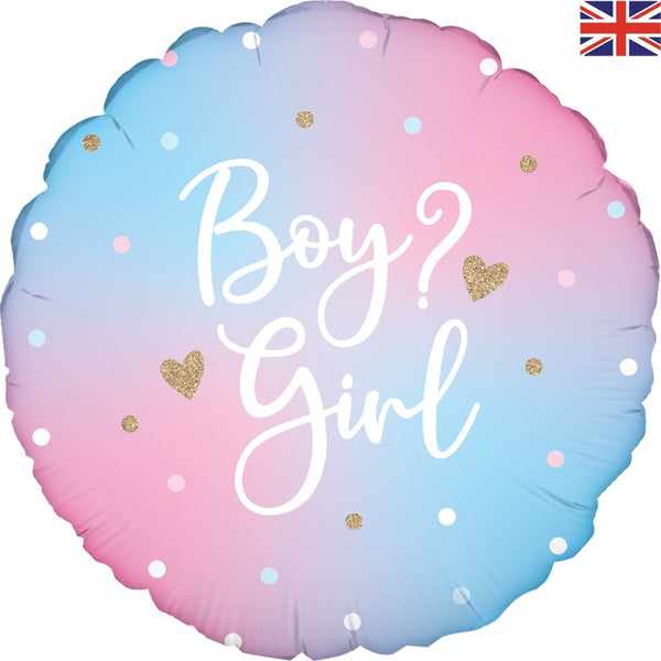 18" FOIL - BRIGHT PASTEL GENDER REVEAL