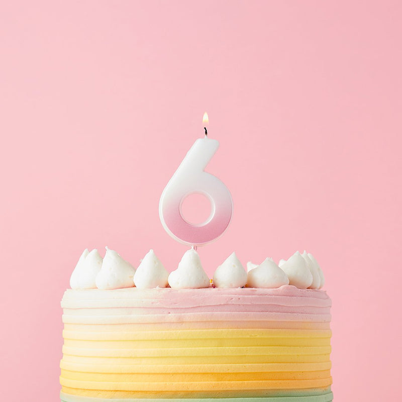 CANDLE - 6 - PINK OMBRE