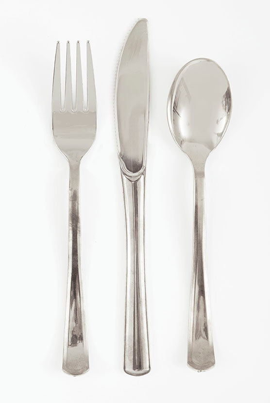 CUTLERY - METALLIC SILVER