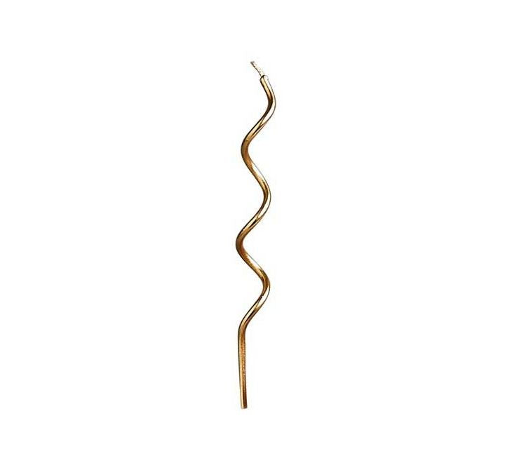 CANDLES - CURLY GOLD - PACK OF 12