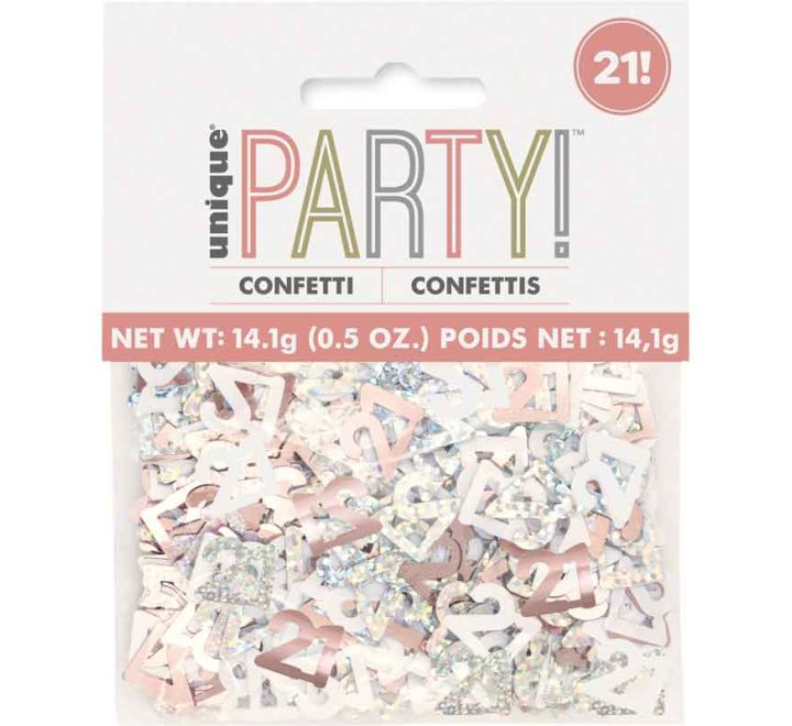 CONFETTI - 21st - ROSE GOLD GLITZ