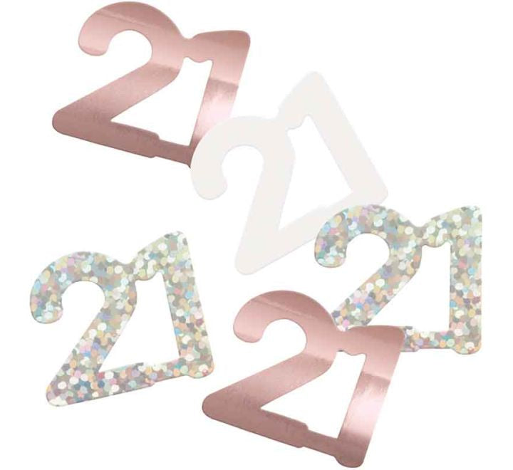 CONFETTI - 21st - ROSE GOLD GLITZ