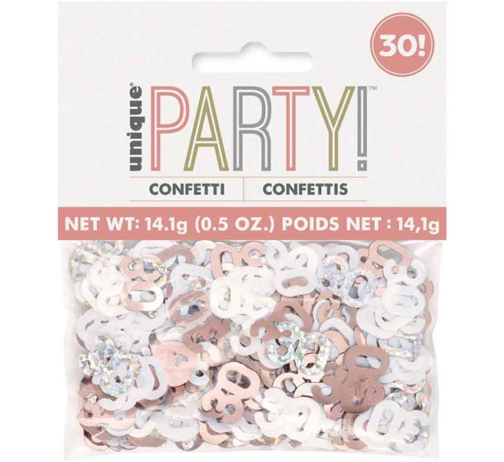 CONFETTI - 30th - ROSE GOLD GLITZ