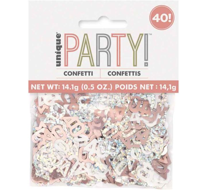 CONFETTI - 40th - ROSE GOLD GLITZ