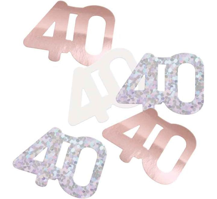 CONFETTI - 40th - ROSE GOLD GLITZ