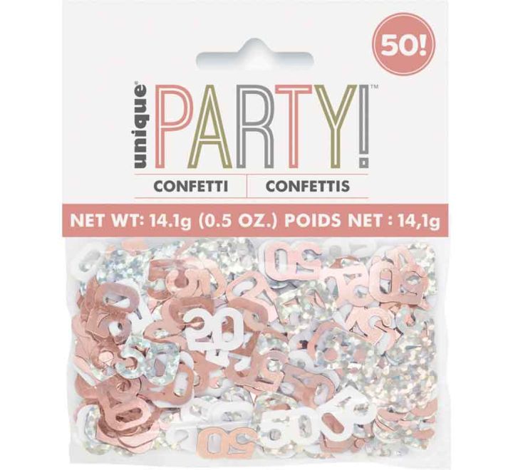 CONFETTI - 50th - ROSE GOLD GLITZ