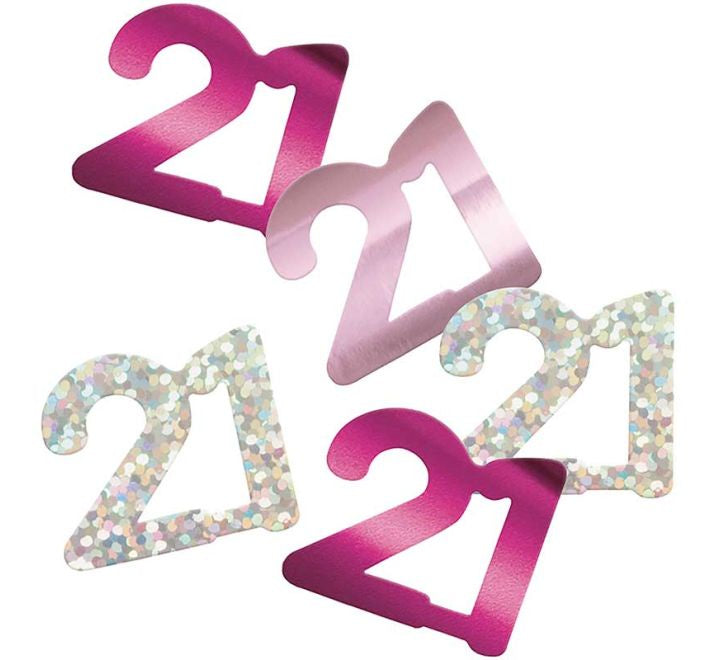 CONFETTI - 21st - PINK GLITZ