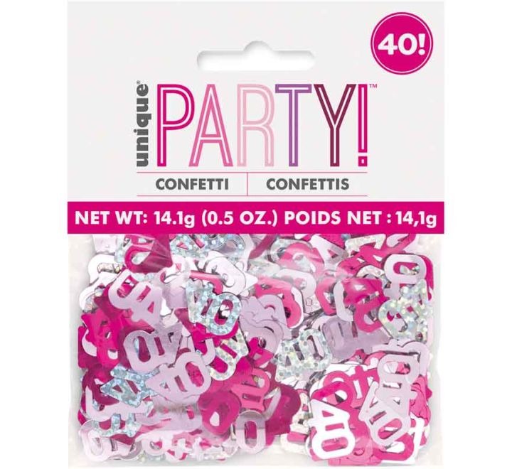 CONFETTI - 40th - PINK GLITZ