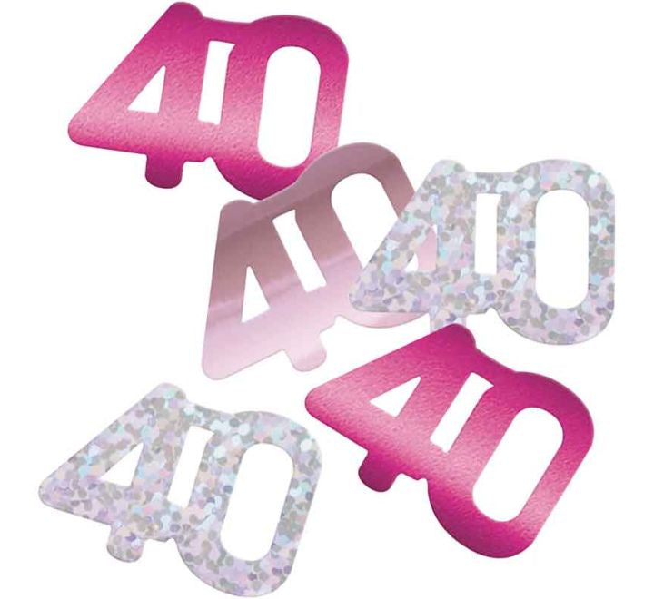 CONFETTI - 40th - PINK GLITZ