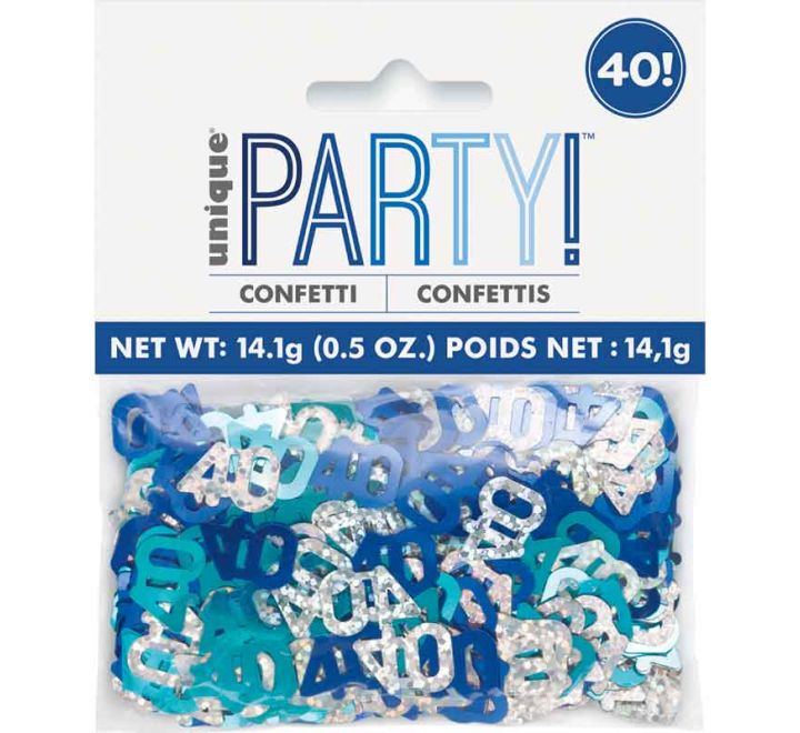 CONFETTI - 40th - BLUE GLITZ