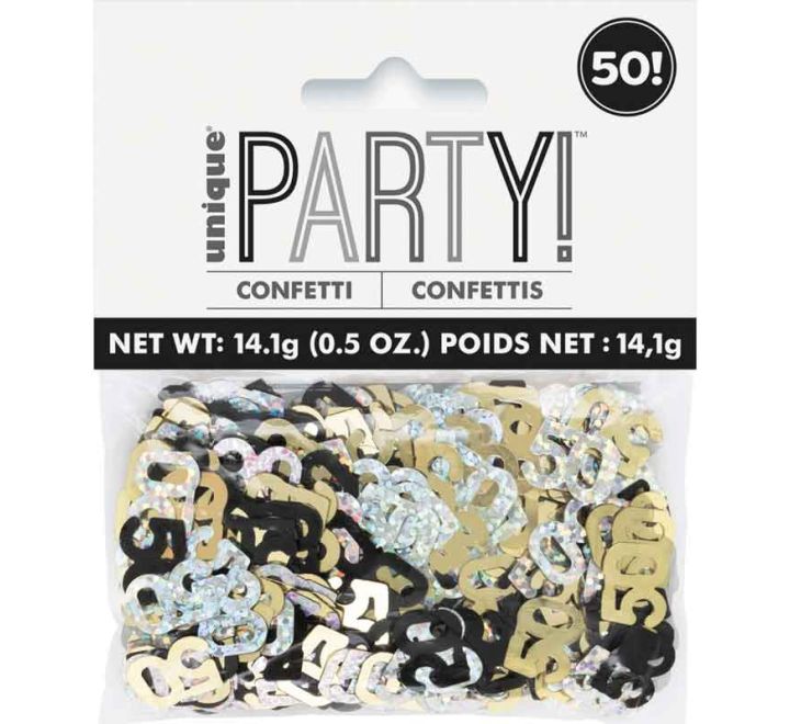 CONFETTI - 50th - BLACK GLITZ