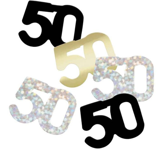 CONFETTI - 50th - BLACK GLITZ