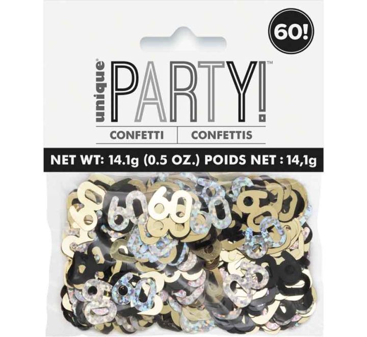 CONFETTI - 60th - BLACK GLITZ