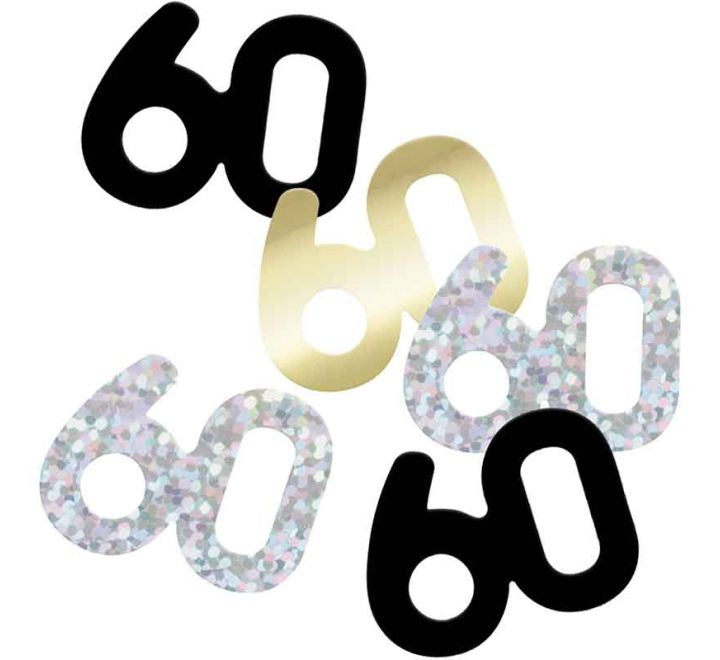 CONFETTI - 60th - BLACK GLITZ