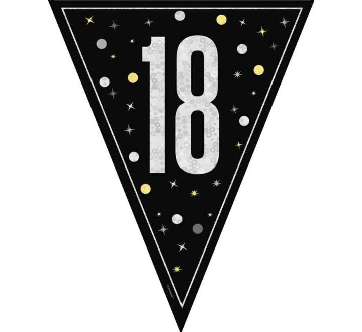 BUNTING - 18th - BLACK GLITZ