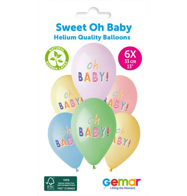 13" LATEX - SWEET OH BABY - PACK OF 6