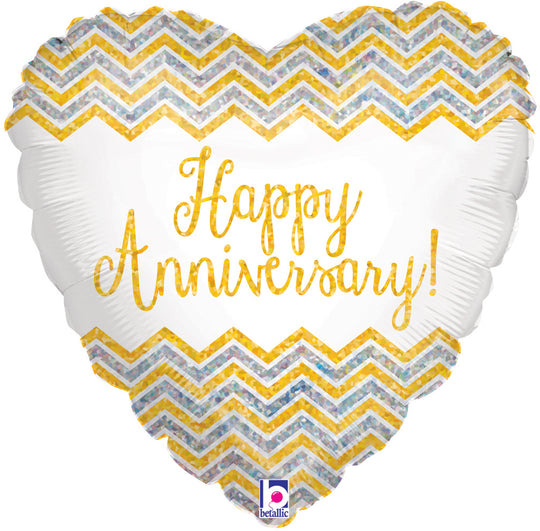 18" FOIL - CHEVRON ANNIVERSARY HOLOGRAPHIC