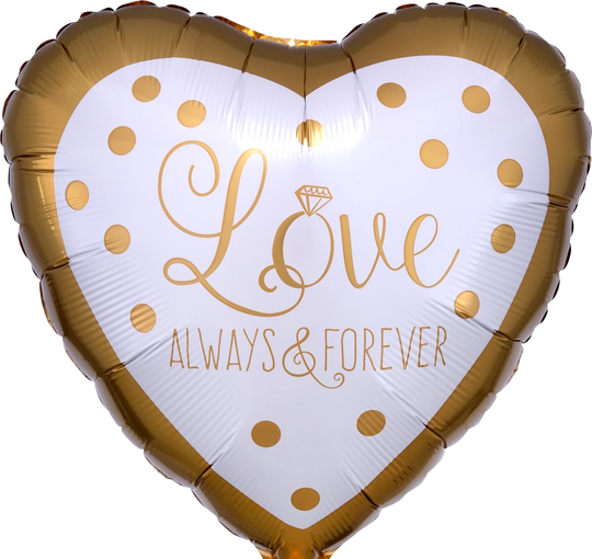 18" FOIL - SPARKLING GOLD WEDDING