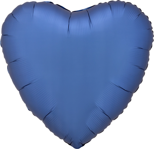 SATIN LUXE - HEART - AZURE