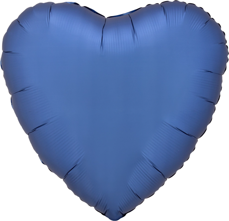 SATIN LUXE - HEART - AZURE