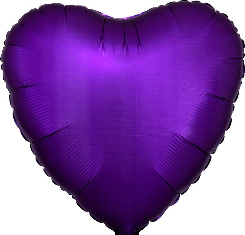 SATIN LUXE - HEART - PURPLE ROYALE