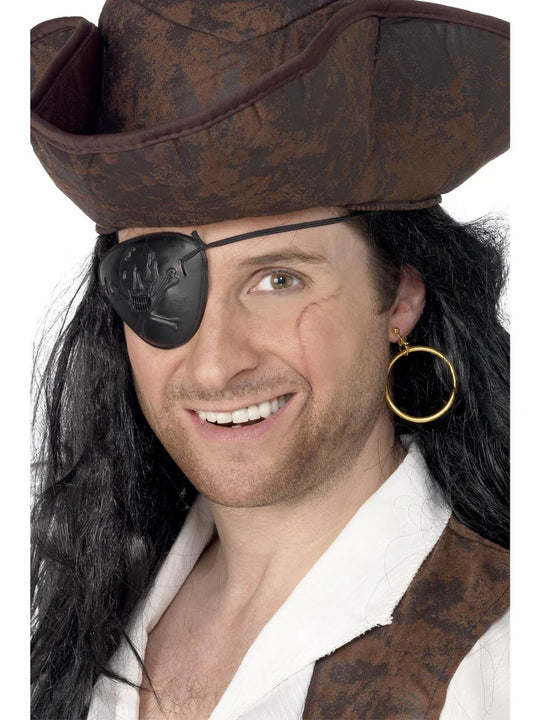 PIRATE EYEPATCH & EARRING SET