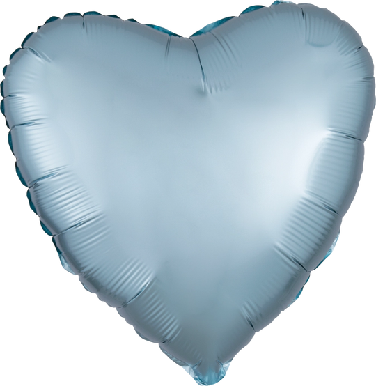 SATIN LUXE - HEART - PASTEL BLUE